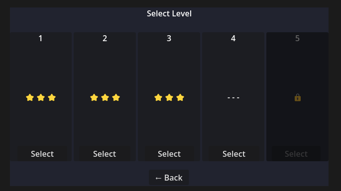 CastleLast — Level select