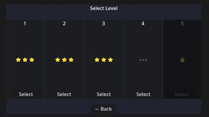 CastleLast — Level select