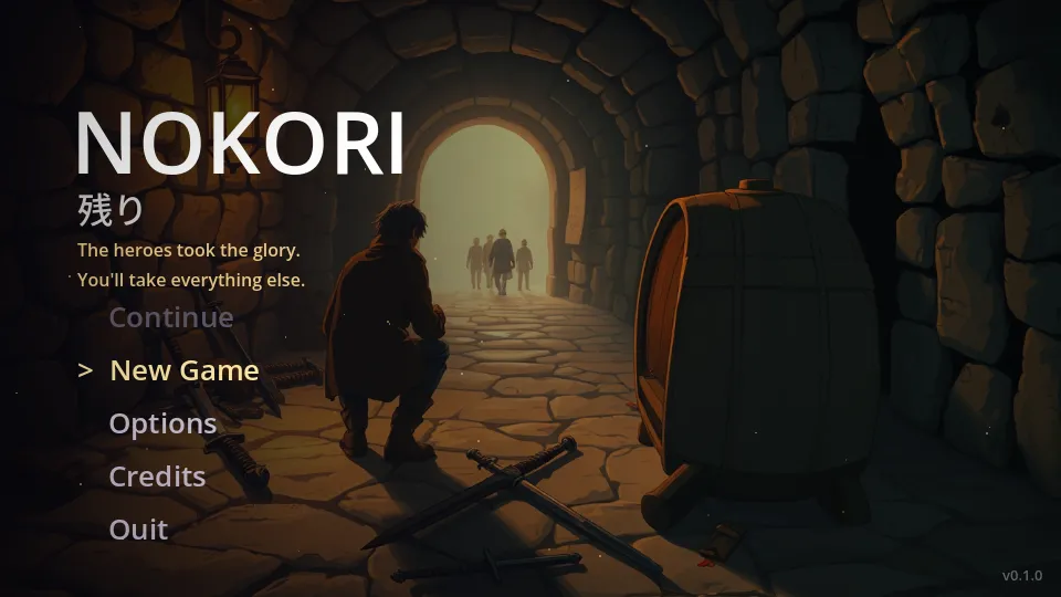 Nokori (残り) — Title screen