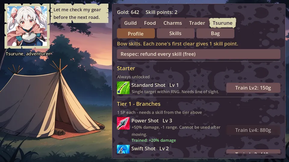 Tsurune (弦音) — The bow skill tree